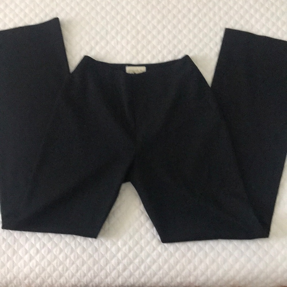 Cache black boot cut zip front pant